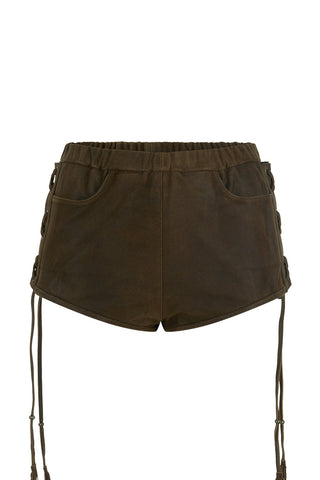 Fontaine Leather Mini Short