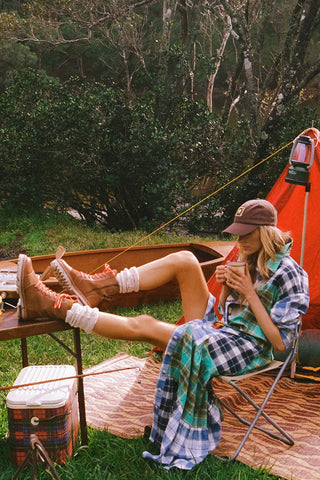 High Tide Flannel Maxi Dress